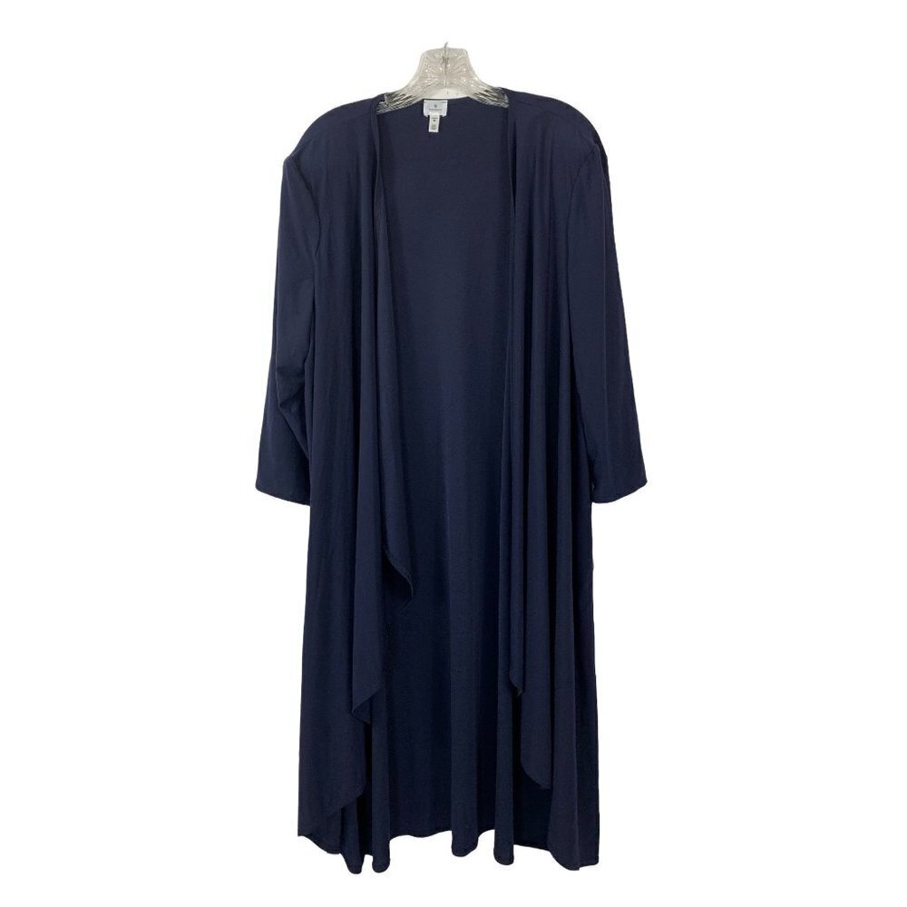 Dressbarn Women's Navy Blue Long Cardigan - Picture 1 of 6